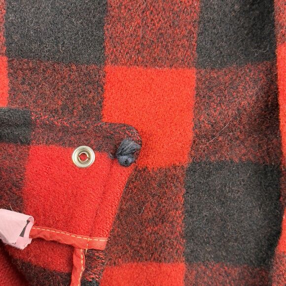 Vintage 1940-1950s Hercules Sears Plaid Button Up Chore Jacket Large - READ COND - Picture 5 of 16